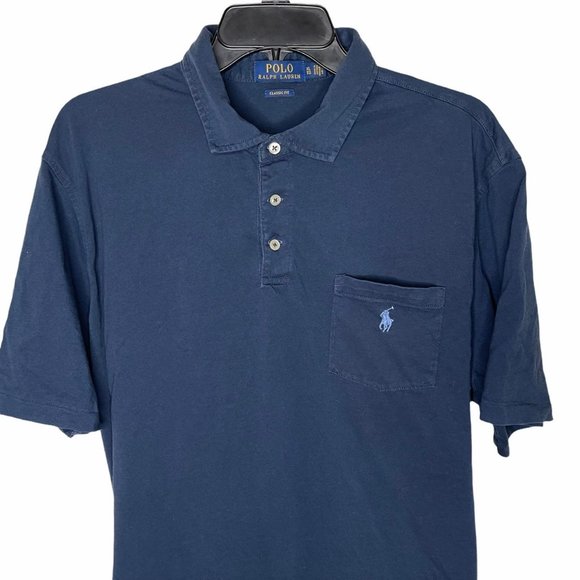 Polo Ralph Lauren Navy Blue T-Shirt Polo Shirt XL